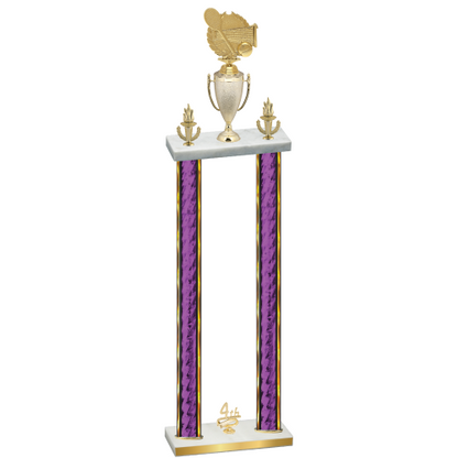 Double Purple Glacier Fourth Place Tennis Trophy