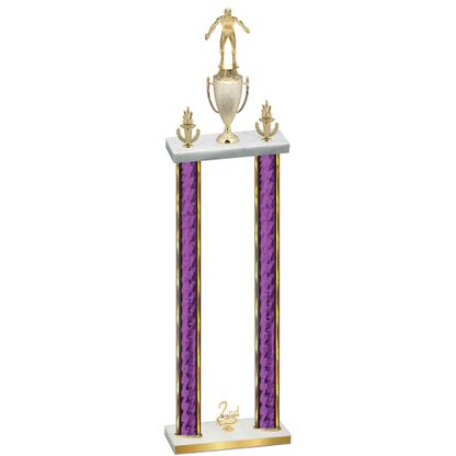 Double Purple Glacier Second Place Wrestling Trophy