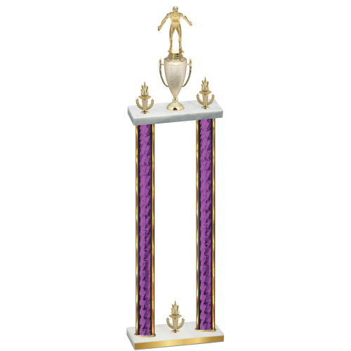 Double Purple Glacier Victory Wrestling Trophy