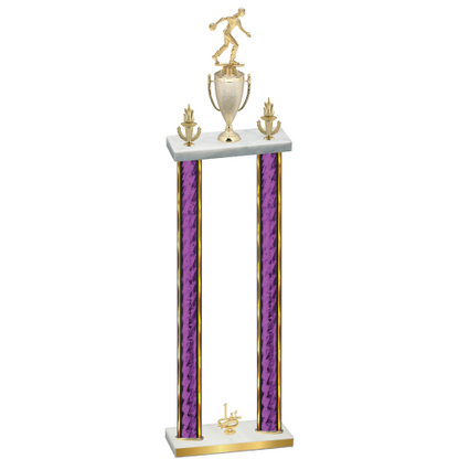 Double Purple Glacier First Place Bowling Trophy