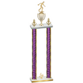Double Purple Glacier Fourth Place Bowling Trophy