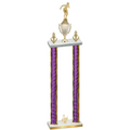 Double Purple Glacier Third Place Tennis Trophy