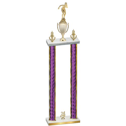 Double Purple Glacier Year Tennis Trophy
