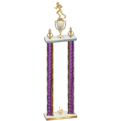 Double Purple Glacier First Place Football Trophy