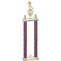 Double Purple Glacier Fourth Place Football Trophy