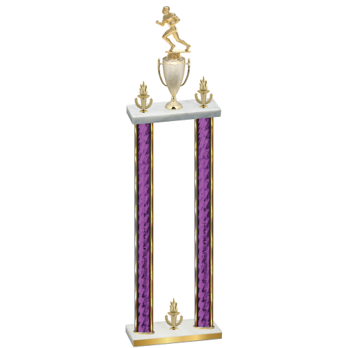 Double Purple Glacier Victory Football Trophy