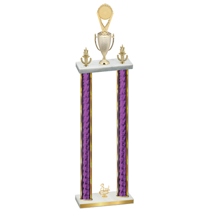 Double Purple Glacier Third Place Insert Trophy