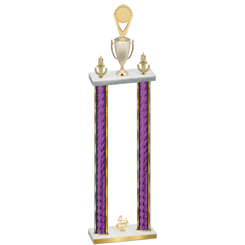 Double Purple Glacier Fourth Place Insert Trophy