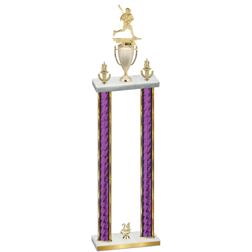 Double Purple Glacier Year Lacrosse Trophy