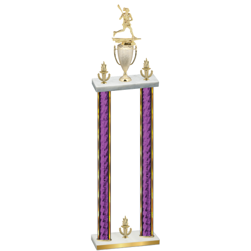Double Purple Glacier Victory Lacrosse Trophy