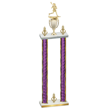Double Purple Glacier Victory Lacrosse Trophy