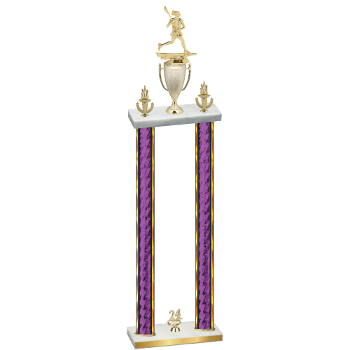 Double Purple Glacier Year Lacrosse Trophy