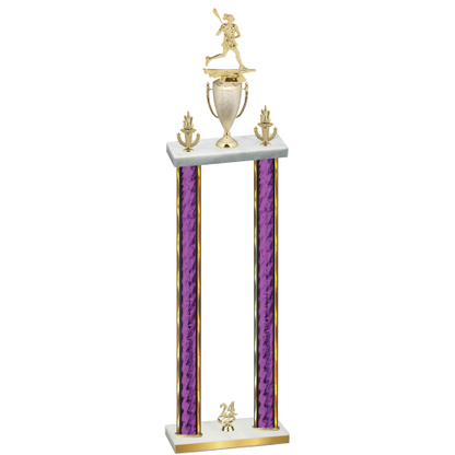 Double Purple Glacier Year Lacrosse Trophy