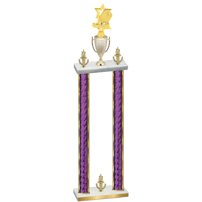 Double Purple Glacier Victory Pickleball Trophy