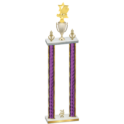 Double Purple Glacier Year Pickleball Trophy