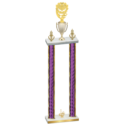 Double Purple Glacier First Place Pickleball Trophy