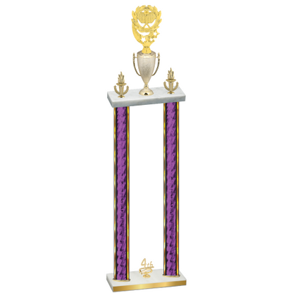Double Purple Glacier Fourth Place Pickleball Trophy