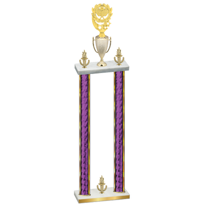 Double Purple Glacier Victory Pickleball Trophy