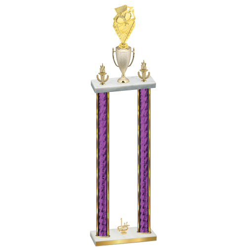 Double Purple Glacier First Place Pickleball Trophy