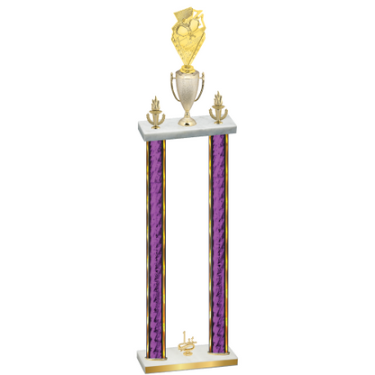 Double Purple Glacier First Place Pickleball Trophy