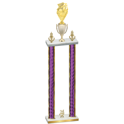 Double Purple Glacier Year Pickleball Trophy