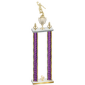 Double Purple Glacier Fourth Place Basketball Trophy