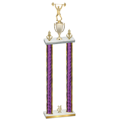 Double Purple Glacier Year Weights Trophy