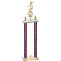Double Purple Glacier Fourth Place Flag Football Trophy