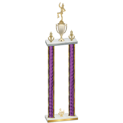 Double Purple Glacier Third Place Majorette Trophy