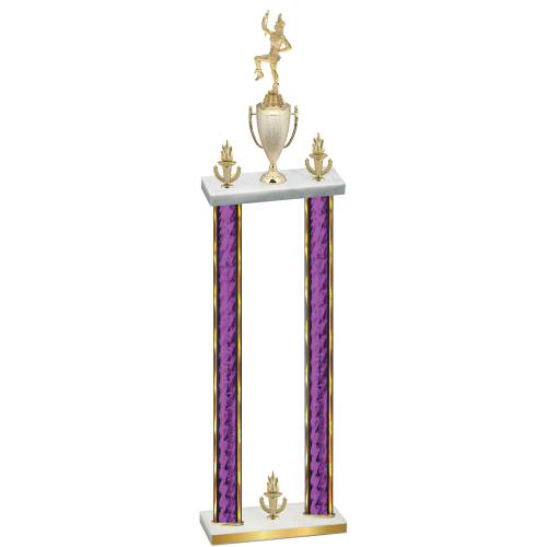 Double Purple Glacier Victory Majorette Trophy