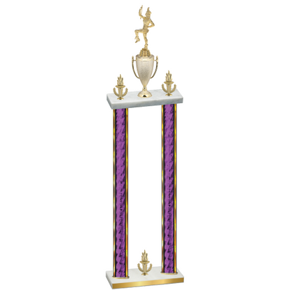 Double Purple Glacier Victory Majorette Trophy