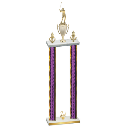 Double Purple Glacier Second Place Golf Trophy
