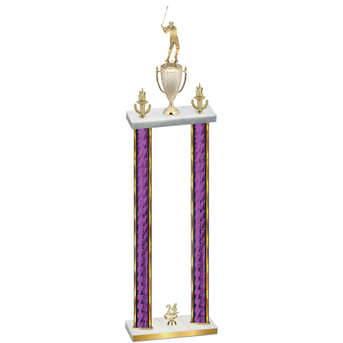 Double Purple Glacier Year Golf Trophy