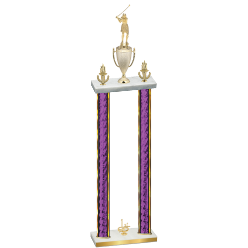 Double Purple Glacier First Place Golf Trophy
