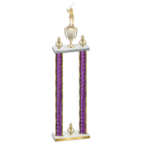 Double Purple Glacier Victory Golf Trophy