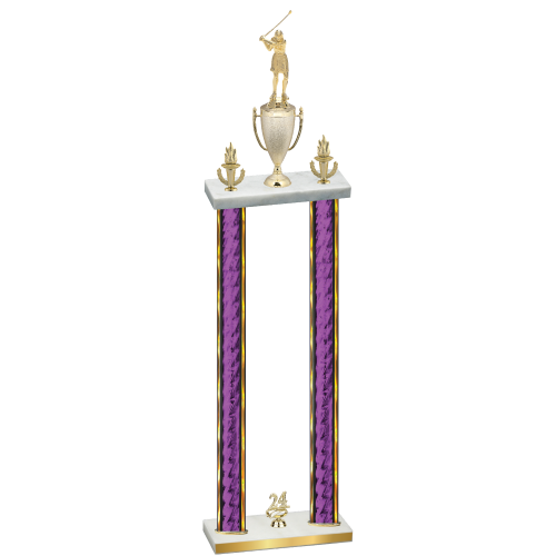 Double Purple Glacier Year Golf Trophy