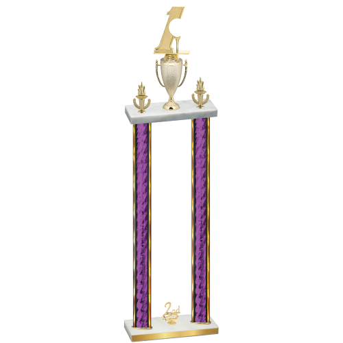 Double Purple Glacier Second Place Golf Trophy