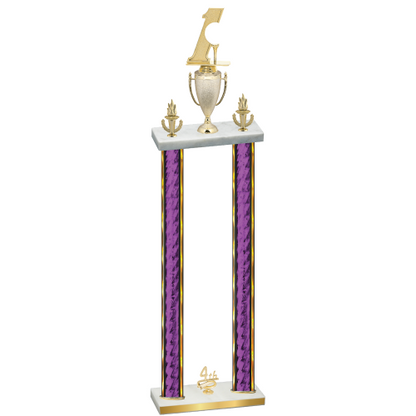 Double Purple Glacier Fourth Place Golf Trophy