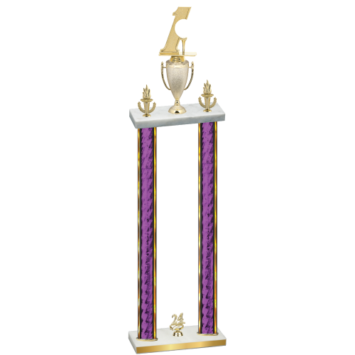 Double Purple Glacier Year Golf Trophy