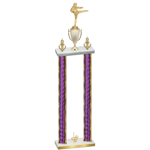 Double Purple Glacier First Place Karate Trophy