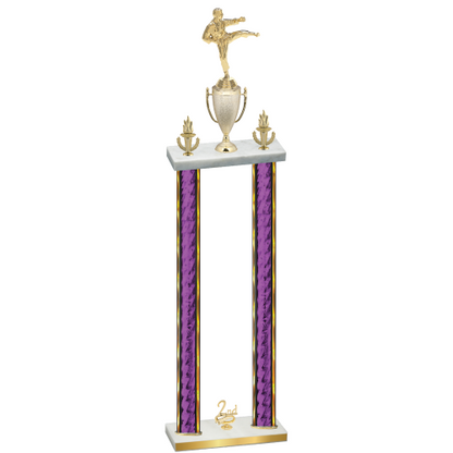 Double Purple Glacier Second Place Karate Trophy