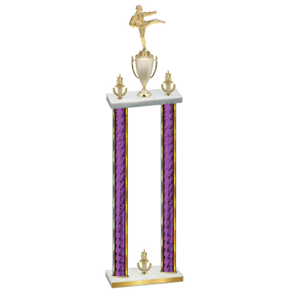 Double Purple Glacier Victory Karate Trophy