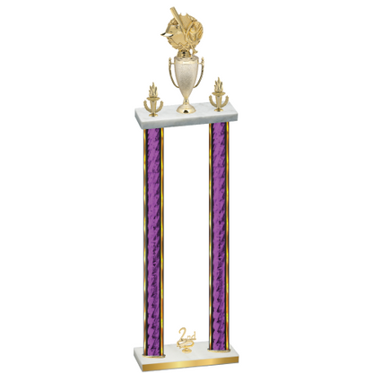 Double Purple Glacier Second Place Baseball Trophy