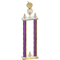 Double Purple Glacier Victory Baseball Trophy