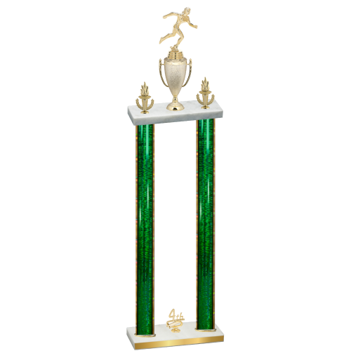Double Green Glacier Fourth Place Running Trophy