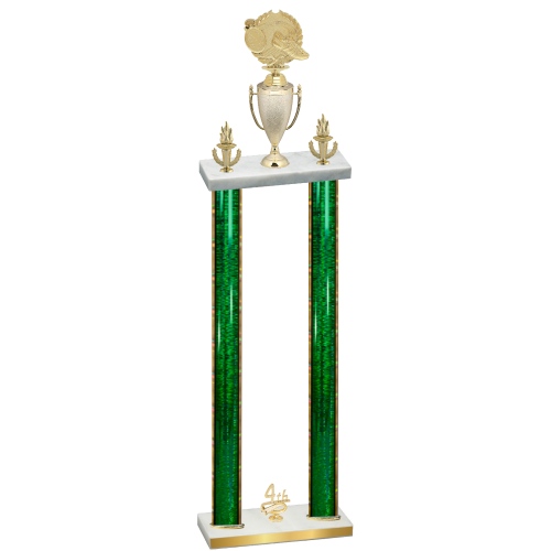 Double Green Glacier Fourth Place Running Trophy