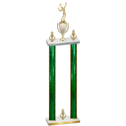 Double Green Glacier Victory Tennis Trophy