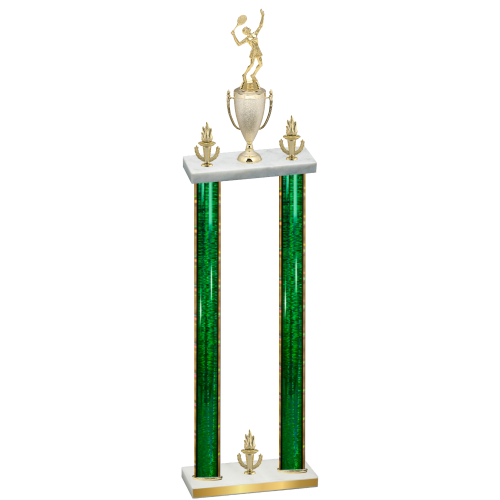 Double Green Glacier Victory Tennis Trophy