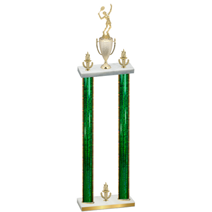 Double Green Glacier Victory Tennis Trophy