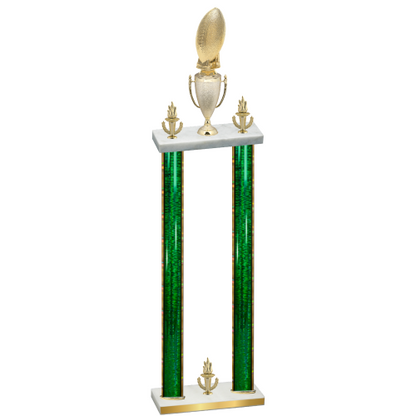 Double Green Glacier Victory Football Trophy